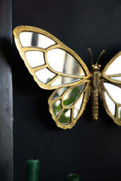 Gold Butterfly Decorative Wall Mirror - thumbnail 3