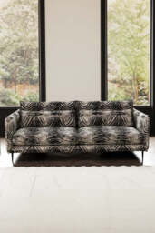 The Lola 4 Seater Sofa in Zebra Print Velvet - thumbnail 5