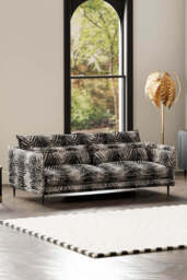 The Lola 4 Seater Sofa in Zebra Print Velvet