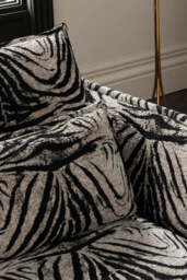 The Lola 4 Seater Sofa in Zebra Print Velvet - thumbnail 3