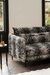 The Lola 4 Seater Sofa in Zebra Print Velvet - thumbnail 4
