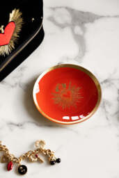 Red & Gold Milagro Heart Decorative Wall Plate - thumbnail 3