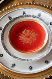 Red & Gold Milagro Heart Decorative Wall Plate - thumbnail 5