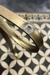 Gold Bow Round Glass Side Table - SECONDS - thumbnail 4