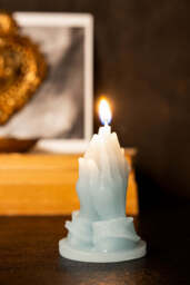 Blue Praying Hands Candle - thumbnail 1