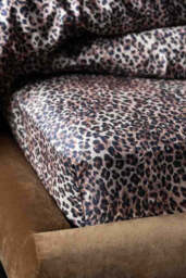 Signature Leopard Print Cotton Sateen Fitted Sheet - Available in 4 Sizes