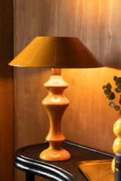 Fabulous Enamel Mustard Gold Table Lamp - thumbnail 3