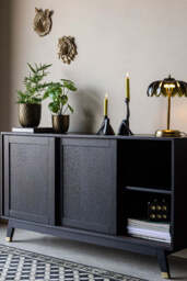 Large Black Leopard Print Sideboard - thumbnail 3
