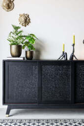 Large Black Leopard Print Sideboard - thumbnail 1