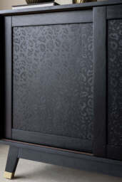 Large Black Leopard Print Sideboard - thumbnail 4