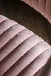 Ribbed Pink Velvet Swivel Chair - thumbnail 4