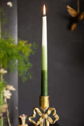 Set of 2 Ombre Green Dinner Candles - thumbnail 4