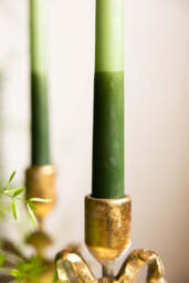 Set of 2 Ombre Green Dinner Candles - thumbnail 5
