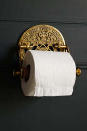 Traditional Crown Brass Toilet Roll Holder - thumbnail 1