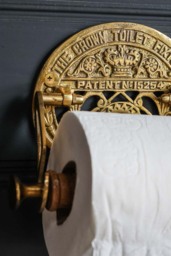 Traditional Crown Brass Toilet Roll Holder - thumbnail 3