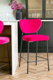 Set Of 2 Bar Stools In Harry's Hot Pink - thumbnail 3