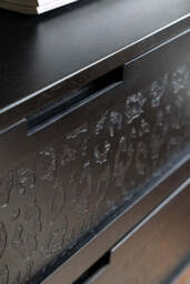 Black Leopard Print Chest Of Drawers - thumbnail 4