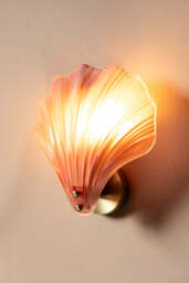 Stunning Pink Glass Shell Wall Light - thumbnail 5