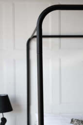 Black Metal Four-Poster Bed - King Size - thumbnail 4