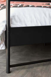 Black Metal Four-Poster Bed - King Size - thumbnail 5