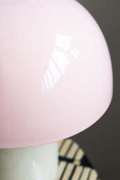 Dusky Pink & Stone Domed Table Lamp - thumbnail 4