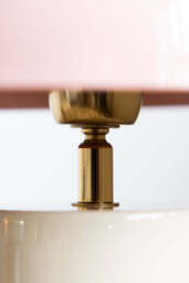 Dusky Pink & Stone Domed Table Lamp - thumbnail 5