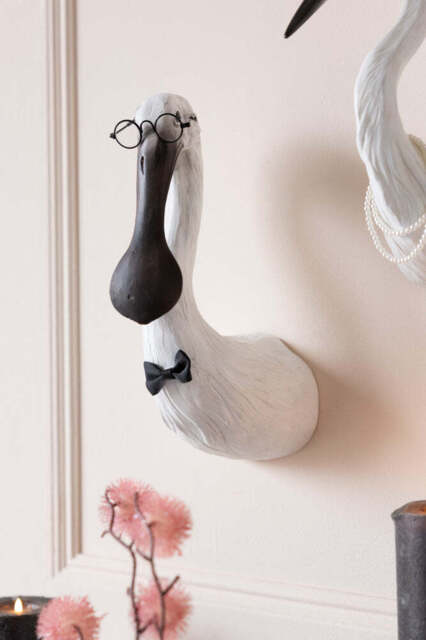 Sharon The Quirky Bird With Spectacles & Bow Tie Wall Art - image 1