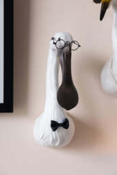 Sharon The Quirky Bird With Spectacles & Bow Tie Wall Art - thumbnail 5