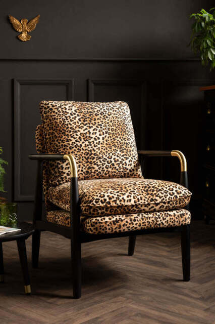 Signature Leopard Print Accent Chair - image 1
