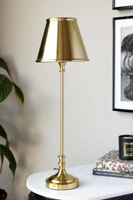 Brass Slim Table Lamp - image 1