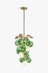 Green Grapevine Glass Ceiling Light - thumbnail 5