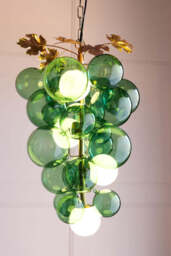 Green Grapevine Glass Ceiling Light - thumbnail 1