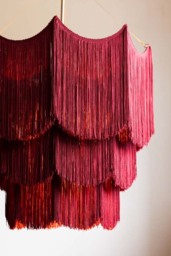 Cherry Red Tiered Fringe Chandelier - thumbnail 3