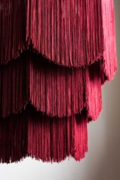 Cherry Red Tiered Fringe Chandelier - thumbnail 5