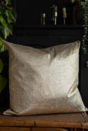 Gold Metallic Velvet Cushion - thumbnail 3