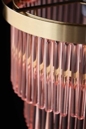 Pink Tiered Glass Easyfit Ceiling Light Shade - thumbnail 4