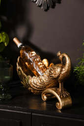 Antique-Style Gold Peacock Decorative Display Bowl - thumbnail 5