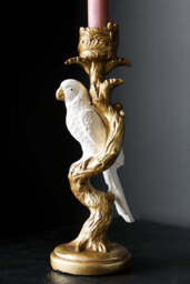 White Parrot Candlestick Holder - thumbnail 3