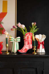White & Green Beautiful Bow Bud Vase - thumbnail 5