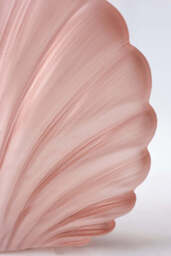 Blush Pink Frosted Glass Shell Vase - thumbnail 5