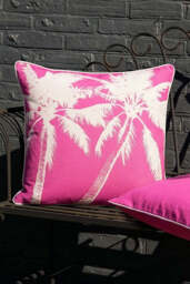 Pink Palm Tree Outdoor Cushion - thumbnail 1
