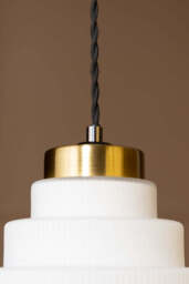 Tiered Opal Glass Easyfit Ceiling Light Shade - thumbnail 5