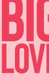 Big Love Red & Pink Art Print - Unframed - thumbnail 5
