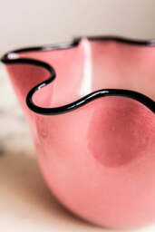 Pink Wavy Decorative Glass Bowl - thumbnail 5