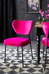 Set Of 2 Dining Chairs In Harry's Hot Pink - thumbnail 5