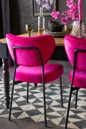 Set Of 2 Dining Chairs In Harry's Hot Pink - thumbnail 4