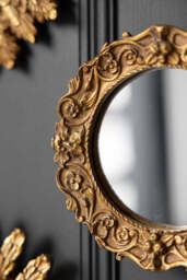Antique Gold Small Ornate Mirror - thumbnail 3