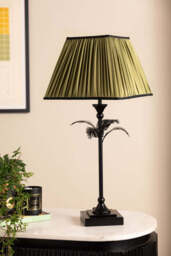 Palm Tree Table Lamp - Green & Black - thumbnail 1