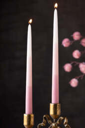 Set Of 2 Ombre Pink Dinner Candles - thumbnail 1