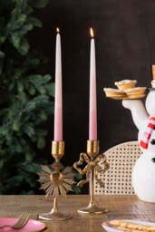 Set Of 2 Ombre Pink Dinner Candles - thumbnail 3